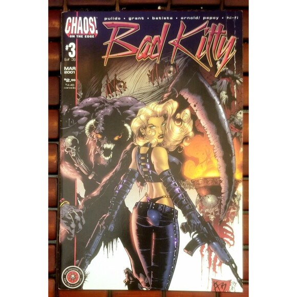 Chaos Comics Bad Kitty #1-3 1st Printing 2001 Brian Pulido High Grade - Picture 4 of 4